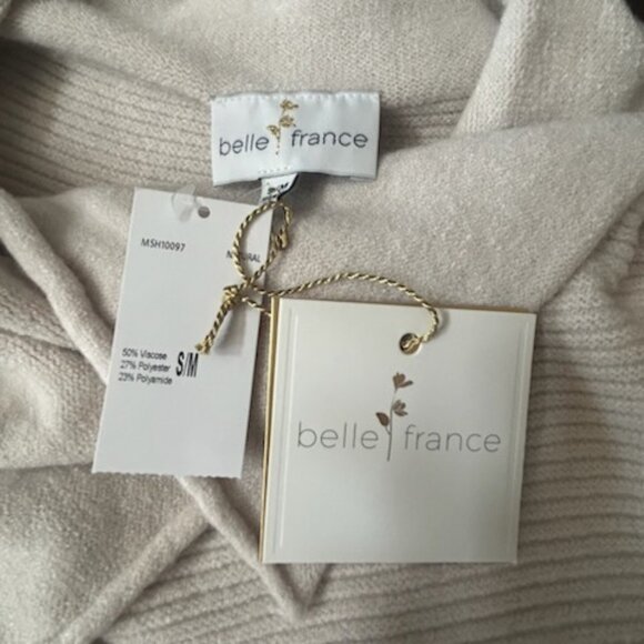 NWT Made in Italy Belle France Old Money Style Pullover Poncho Sweater Cardigan - Picture 12 of 12